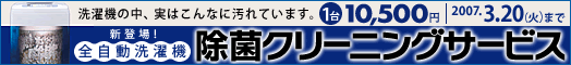 全自動洗濯機除菌クリーニングサービス