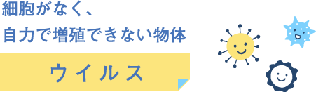 細胞がなく、自力で増殖できない