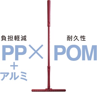 負荷軽減：PP+アルミ × 耐久性：POM