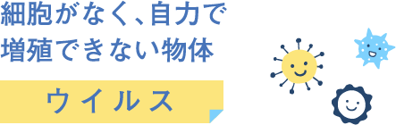 細胞がなく、自力で増殖できない