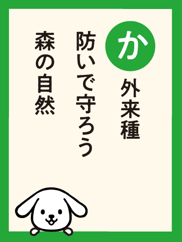 外来種 防いで守ろう 森の自然